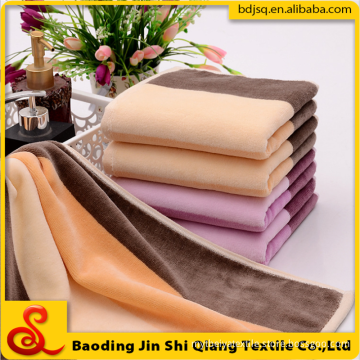 new products fashion fabric cotton velour colorful stripe soft face towel on china market